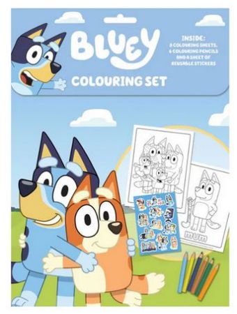 Bluey Colouring Set